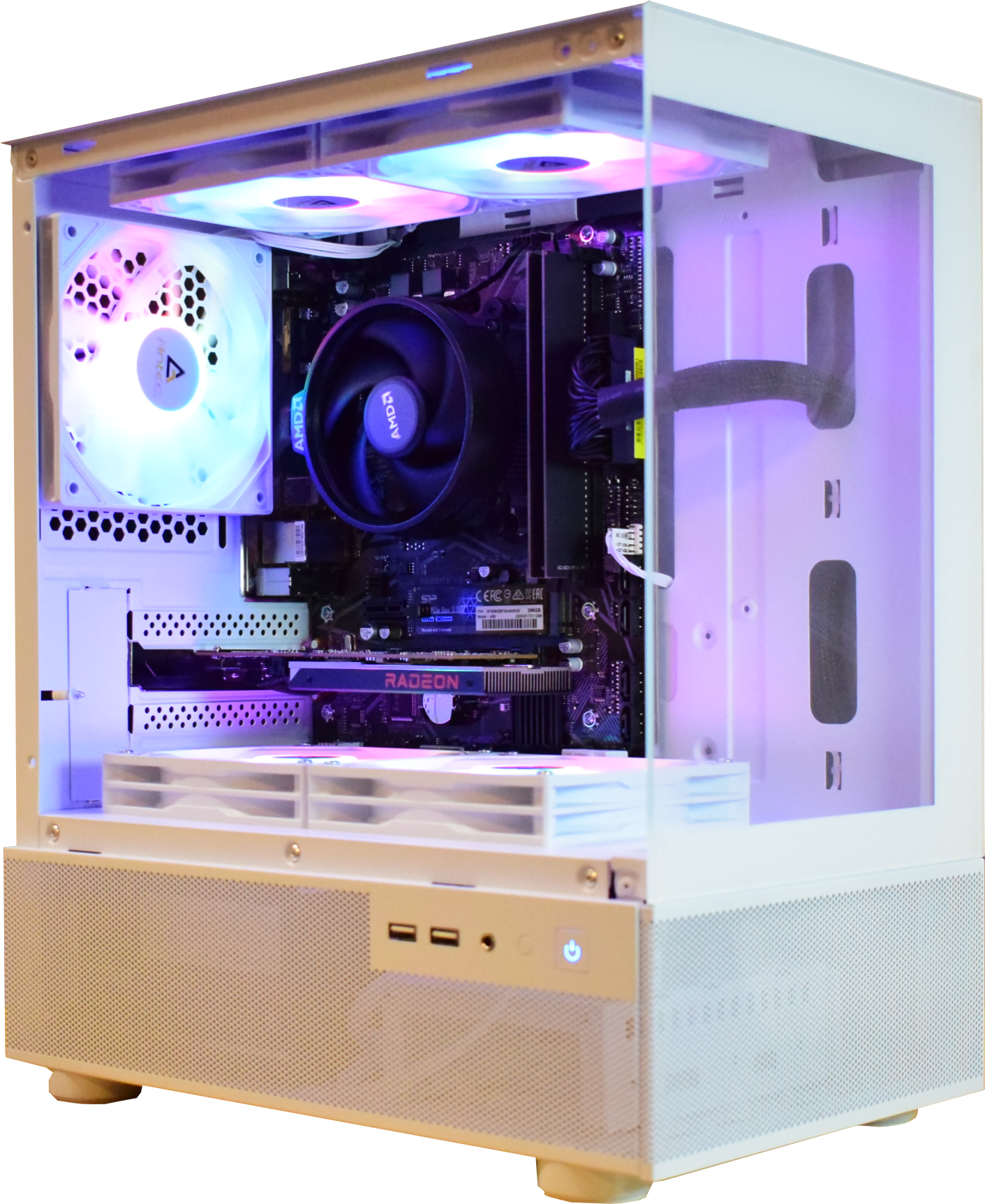 【すこーし動くクマコラボモデル】CX200M RGB Elite White/Ryzen5-4500/RadeonRX6400搭載モデル